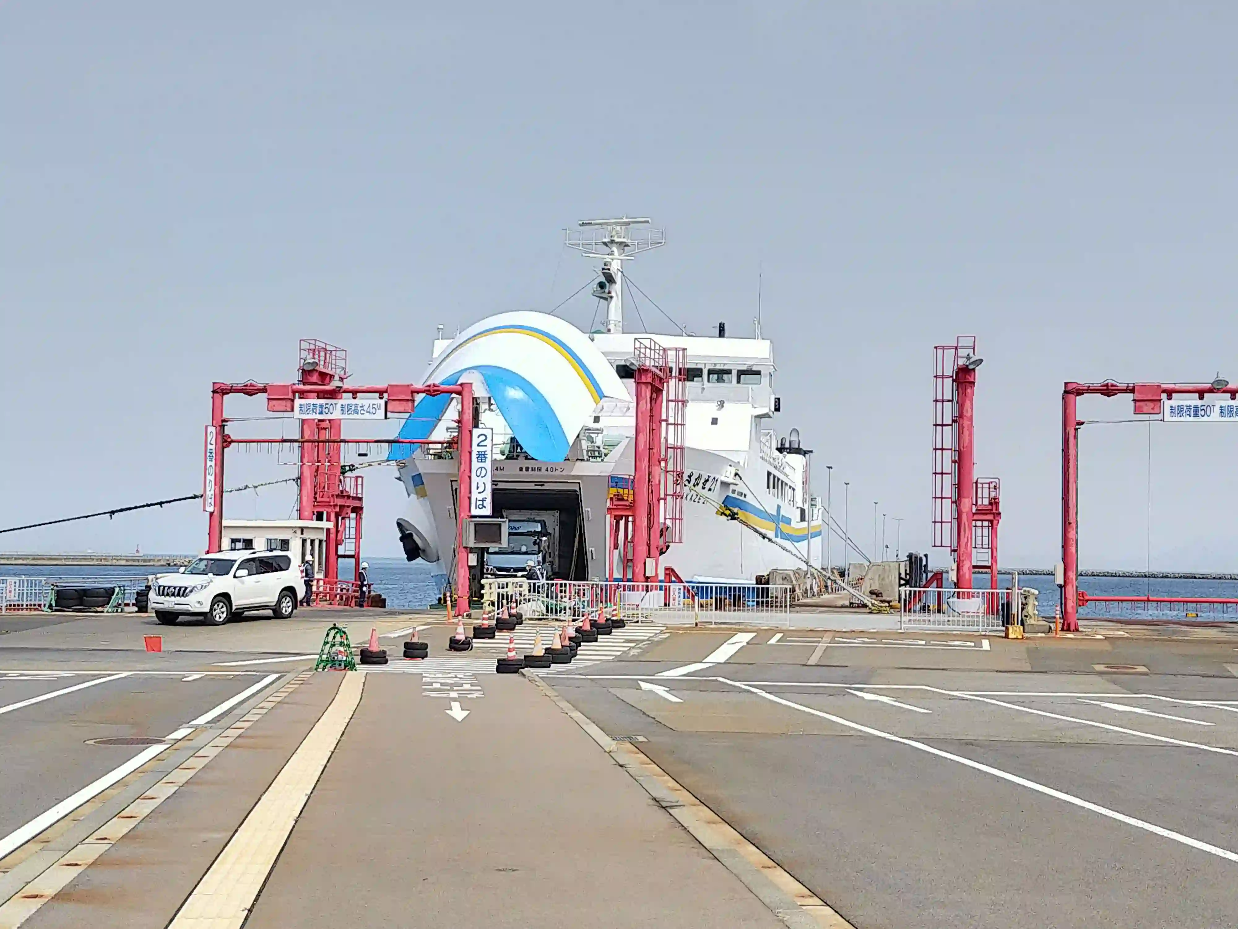 函館港から青函フェリーに乗る